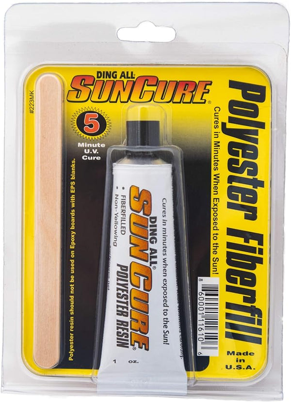 1oz Sun Cure Polyester Fiberfill Mini Kit w/Sandpaper Surfboard Repair