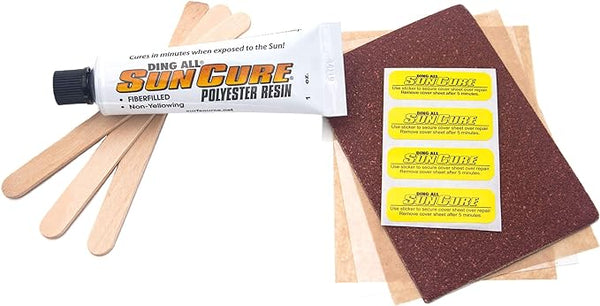 1oz Sun Cure Polyester Fiberfill Mini Kit w/Sandpaper Surfboard Repair